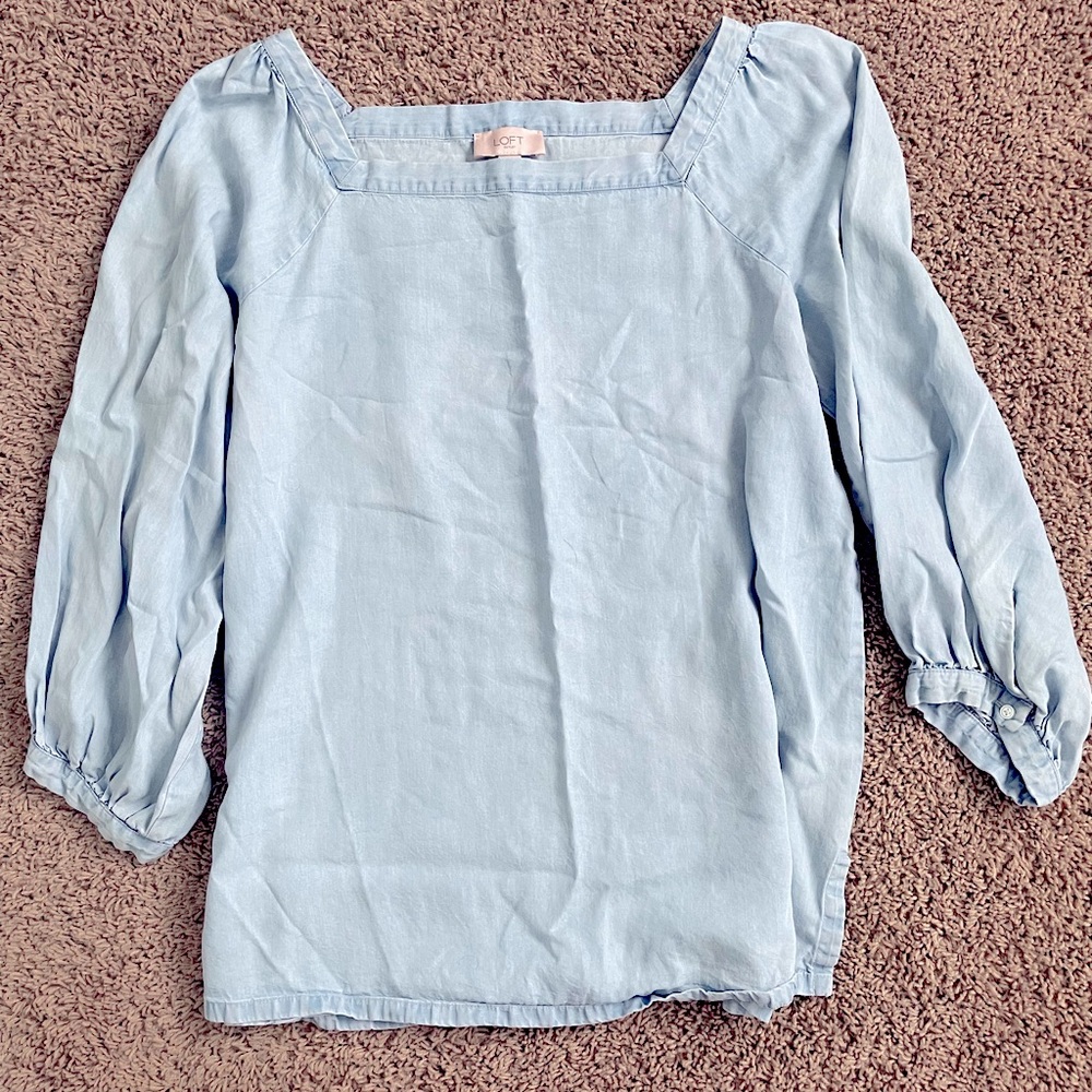 Flowy denim LOFT shirt